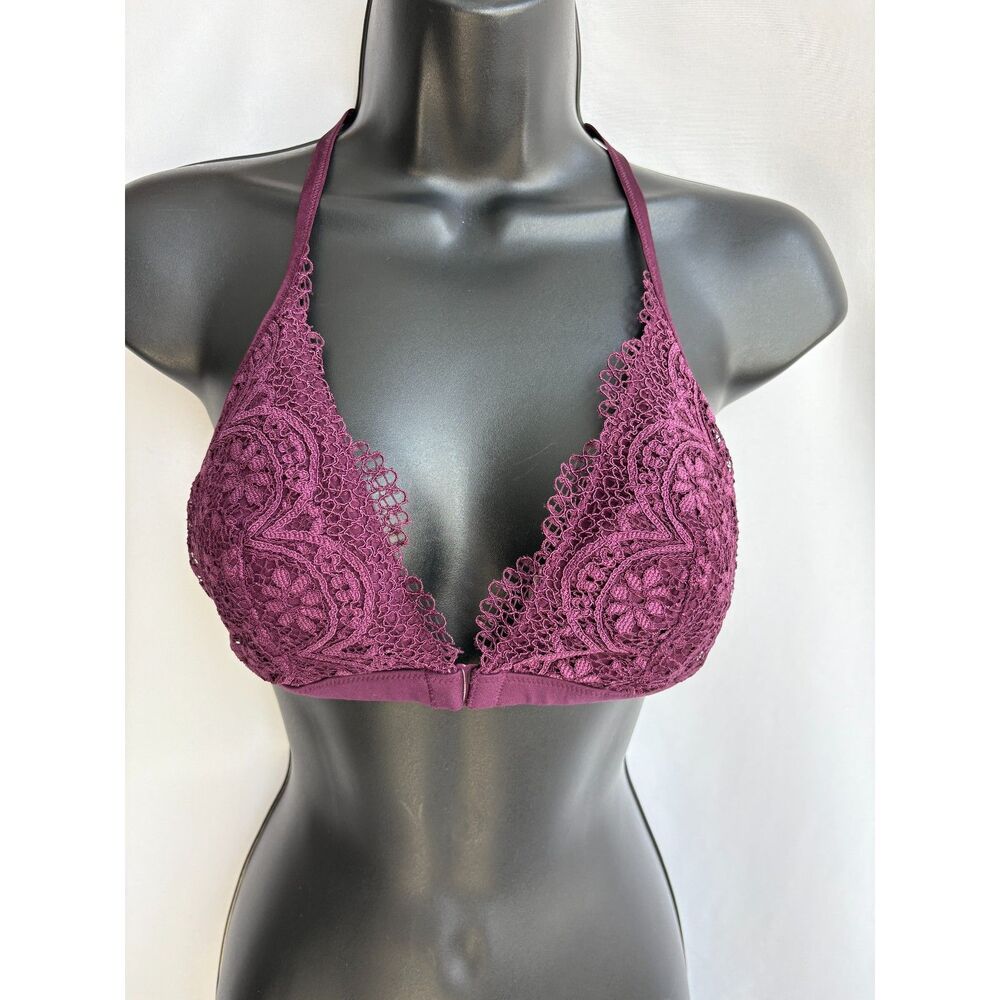 Victoria's Secret Purple Lace Halter Bralette